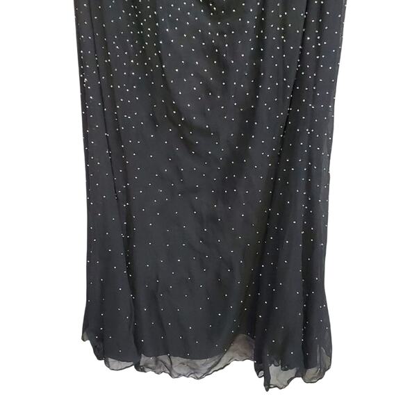 Tiffany designs Vintage 100% silk beaded gown plus size 20 - Picture 5 of 8